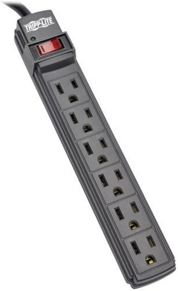 Tripp Lite 6 Outlet Power Strip NEMA 5-15R 6-ft Cord 5-15P Black Housing