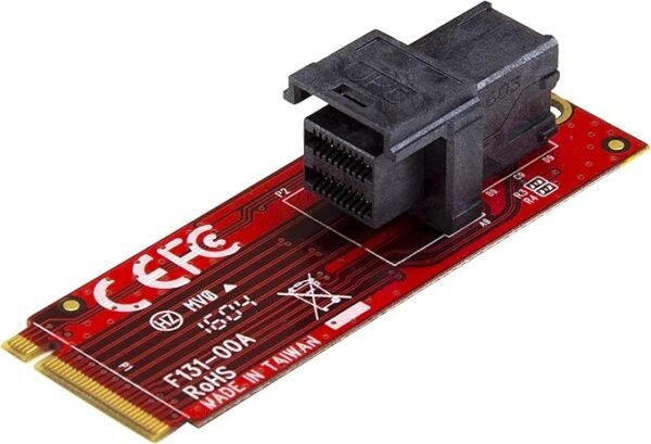 StarTech.com U.2 to M.2 Adapter - for 1 x U.2 PCIe NVMe SSD - M.2 PCIe x4 Host Interface - U.2 SSD - M.2 PCIe Adapter - U.2 Drive , TAA
